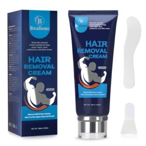 Gentle Hair Removal Cream for Men: No Irritation to Skin - Intimate/Private Areas Effective Hair Removal - Body Depilatory Cream to Remove Unwanted Hair 100ml