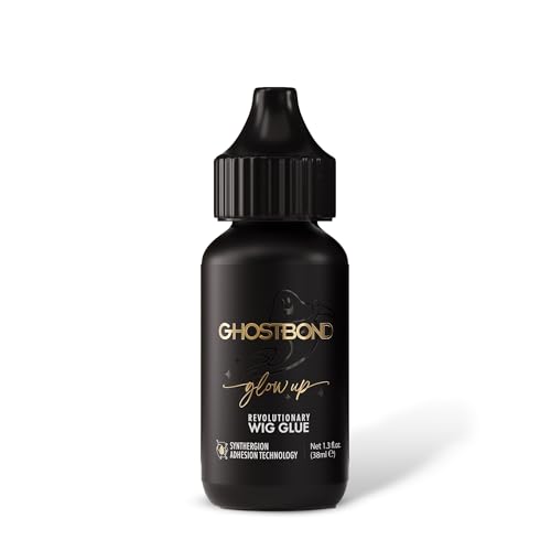 GHOSTBOND Glowup Revolutionary Wig Glue 1.3oz - Hair Replacement Adhesive That Stays for A Week: Water & Oil-Resistant, Strong Hold for Secure & Natural-Looking Wigs, Toupees, Poly & Lace Systems