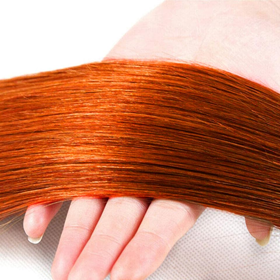 Ginger Bundles Human Hair 350 Straight Bundles Ginger Orange Human Hair Bundles 12 14 16 inch 3 Bundles Brazilian 8A Remy Burnt Orange Human Hair Weave - Image 5