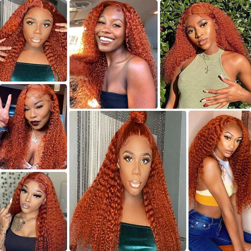 Ginger Orange Kinky Curly Human Hair Bundles for Women - 3 Piece Set, 100% Natural - Image 2