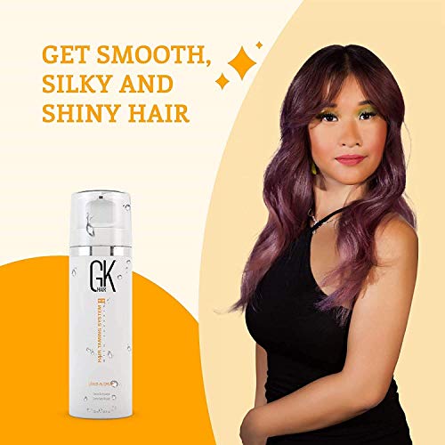 GK HAIR Global Keratin Leave in Conditioner Cream For Detangling Smoothing Strengthening 130ml - Moisturizing Shampoo for Color Treated Dry Damage Curly Frizzy Thinning 300ml - Image 2