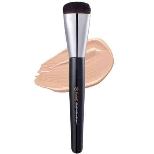 Glide Foundation Brush for Liquid Makeup | Liquid Foundation Brush with Flat Top | Korean Makeup Brush with Super Micro Bristles | Studio Quality Makeup Tool