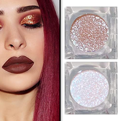Glitter Eyeshadow Palette Women Makeup Eye Shadow Sparkling Liquid Eyeshadow Flake-Proof Long Lasting One-Swipe Coverage Lightweight Quick Dry Waterproof Multi-Dimensional Eye Looks Sales Clearance - Image 6