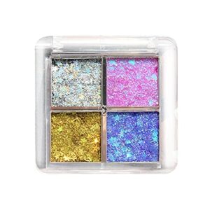 Glitter Eyeshadow Palette Women Makeup Eye Shadow Sparkling Liquid Eyeshadow for Creating High-Impact Flake-Proof Long Lasting Quick Dry Waterproof One-Swipe Coverage High Pigmented Clearance Items