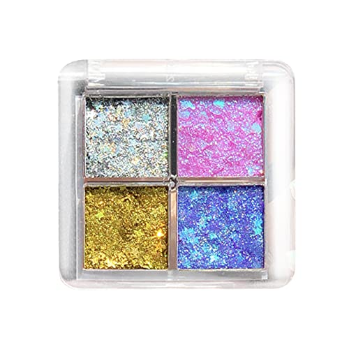 Glitter Eyeshadow Palette Women Makeup Eye Shadow Sparkling Liquid Eyeshadow for Creating High-Impact Flake-Proof Long Lasting Quick Dry Waterproof One-Swipe Coverage High Pigmented Clearance Items
