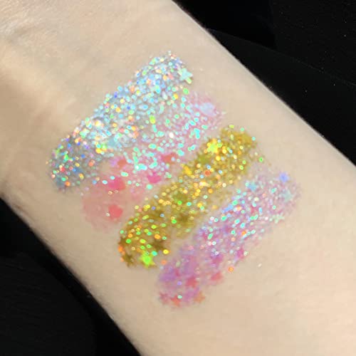 Glitter Eyeshadow Palette Women Makeup Eye Shadow Sparkling Liquid Eyeshadow for Creating High-Impact Flake-Proof Long Lasting Quick Dry Waterproof One-Swipe Coverage High Pigmented Clearance Items - Image 6