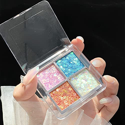 Glitter Eyeshadow Palette Women Makeup Eye Shadow Sparkling Liquid Eyeshadow for Creating High-Impact Flake-Proof Long Lasting Quick Dry Waterproof One-Swipe Coverage High Pigmented Clearance Items - Image 7