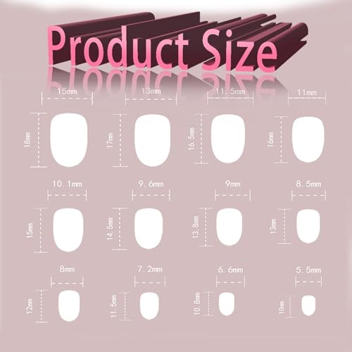 Glitter French Tips Press on Nails Short Oval with Blush Ombre Design, Glossy Rough Gradient Acrylic False Nails Stick on Nails for Women Girls, Rhinestones Manicure Art Fake Nails Gel Glue on Nails - Image 7