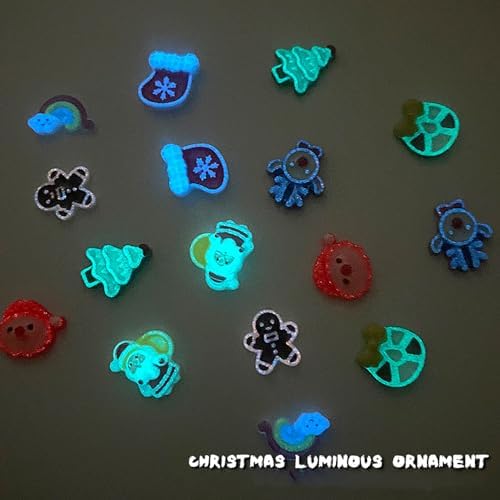 80pcs Cute Glow Christmas Nail Charms for DIY Manicure Decoration - Image 3
