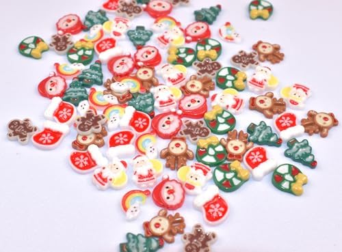 80pcs Cute Glow Christmas Nail Charms for DIY Manicure Decoration - Image 4