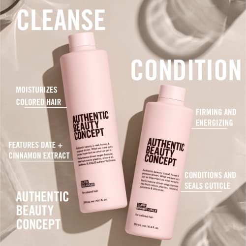 Glow Color-Treated Hair Care Set Vegan Sulfate-Free Shampoo and Conditioner 10.1 oz 8.4 oz - Image 2