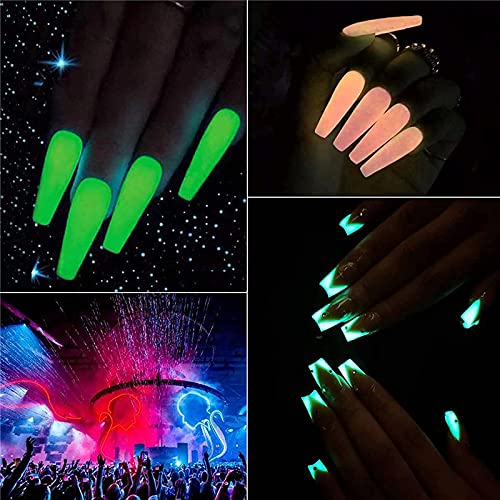 Glow in the Dark Gel Nail Polish,15ml Soak Off UV Luminous Effect Gel Polish,Fluorescent Bright Lacquer Salon DIY At Home Neon Green - Image 4