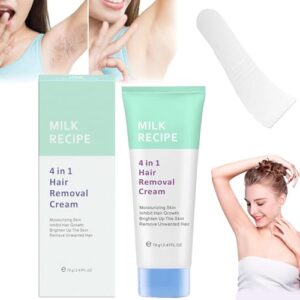 Glowcode 4 In 1 Hair Removal Cream, Milk Recipe Glowcode 4 In 1 Hair Removal, 2024 New Glow Code 4 In 1 Hair Removal Cream, Body Hair Removal Cream For Women, Moisturize, Brighten (1pc)