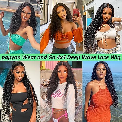 18 Inch Glueless Deep Wave Human Hair Lace Front Wig Pre Plucked Ready to Wear - Image 6