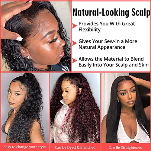 18 Inch Glueless Deep Wave Human Hair Lace Front Wig Pre Plucked Ready to Wear - Image 3