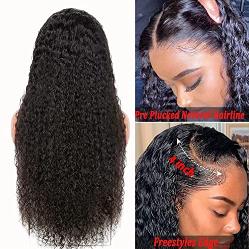 18 Inch Glueless Deep Wave Human Hair Lace Front Wig Pre Plucked Ready to Wear - Image 2