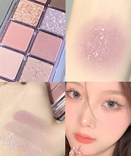 Go Ho 10 Colors Eyeshadow Palette,Matte&Glitter Eyeshadow Makeup,Long Lasting Blendable Shades,Naturing-Looking,High Pigment Waterproof Cool Eye Eyeshadow Palette,14 Midsummer Dream - Image 5