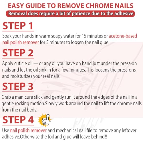 Gold Chrome Press on Nails Medium Almond,KQueenest Mirror Metal Stiletto Fake Acrylic Nails with Bling Design,Glue on Nails for Daily Party Wear,False Nails Press ons in24 PCS - Image 5