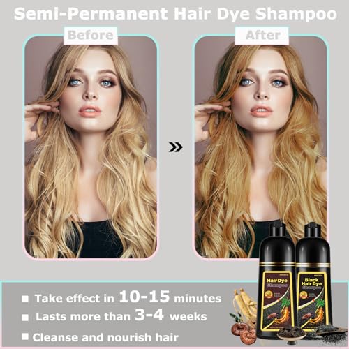 Golden Brown Hair Dye Shampoo 16.9 Fl Oz for Gray Coverage Color Treated Hair - Image 3