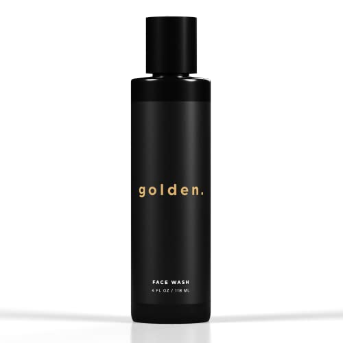 Golden Grooming Co. Men Face Wash with Aloe Vera & Vitamin E - Facial Cleanser for Men - Organic & Nature-Based - Ideal for Sensitive and Oily Skin - Rich Foaming Daily Cleanser - 4 oz.