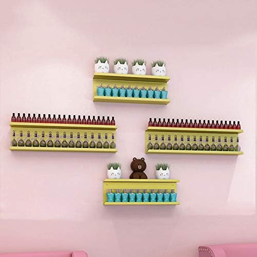 Golden Metal Wall Mount Display Shelf for Nail Polish and Essential Oils Organizer Rack - Image 2