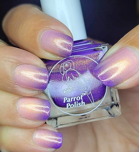 Golden Plumeria Purple/Coral Thermal Nail Polish - Image 2