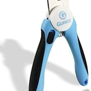 gonicc Professional Small Dog and Cat Nail Clippers Sharp Stainless Steel Pet Nail Trimmers(with Free Nail File in Handle), for Rabbit, Small Animal, with Safety Guard to Avoid Overcutting
