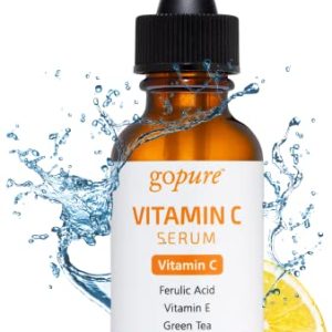 GoPure Radiance-Boosting Vitamin C Serum for Face 1 fl oz with Antioxidants