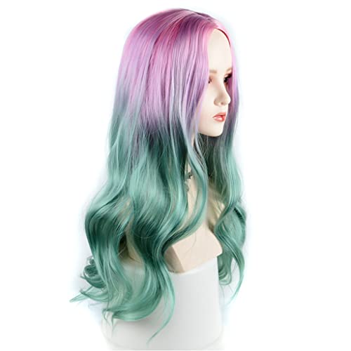 Gradient Color Cosplay Wig High Temperature Silk Full Head Set Women's - Image 2