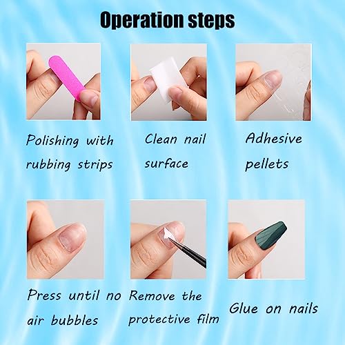 Gradient Press on Nails Long Coffin Nude Fake Nails with Tree Branch Designs False Nails-24Pcs - Image 6