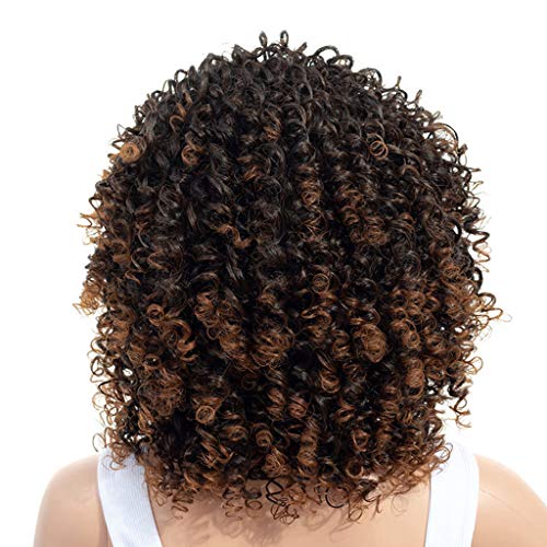 Chic Gray Afro Wig with Bangs, Adjustable Size for Effortless Styling - Image 5