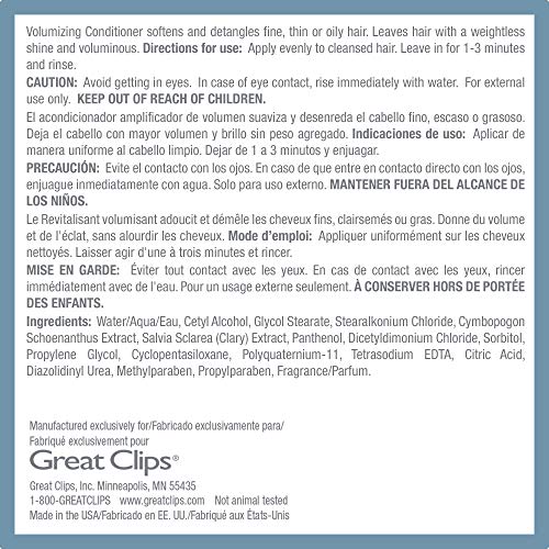 GREAT CLIPS Solutions Volumizing Conditioner, 10oz | Adds Volume, Thickness, & Shine | For Fine, Thin, & Oily Hair - Image 6