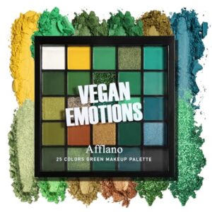 Green Eyeshadow Palette,Light Bright Emerald Dark Avocado Neon Green Eyeshadow Shades,25 Colors Matte Shimmer Glitter High Pigmented Eye Shadows Makeup Pallet, Waterproof Makeup Pallete