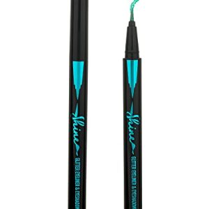 Green Glitter Eyeliner Liquid Liner Pen-1Pcs Green Metallic Satin Shimmer Sparkling Eye Liner Eyeshadow Makeup Pen, Long Lasting High Pigmented Waterproof Smudge-proof Eyeliner Pencil,Gift for Women