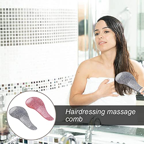 Hair Brush 2 Pieces Detangler Hair Brushes Easy to Hold Detangling Brushes Eliminates Knots for Wet and Dry Hair Women Girls - Image 6