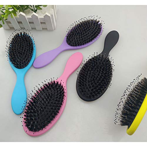 Hair Brush Boar Bristle Brush with Detangling Pins Paddle Detangler Hairbrush for Women Mens and Kids Daily Use - Image 5