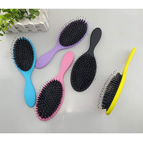 Hair Brush Boar Bristle Brush with Detangling Pins Paddle Detangler Hairbrush for Women Mens and Kids Daily Use - Image 4