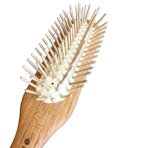 Hair Brush - Made of Birch Wood with Wooden Pins - Image 2