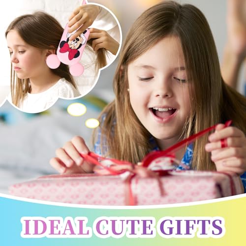 Hair Brush Wet and Dry Detangler Brush for Women Girls Kids Toddler Cute Cartoon Mouse Paddle Detangling Comb for Curly Thick Wavy Thin Hair Smoothing Anti Frizz Tangle Free Hairbrush Set - Image 7
