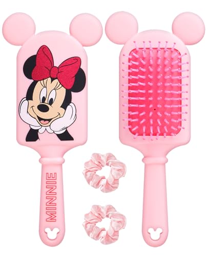 Hair Brush Wet and Dry Detangler Brush for Women Girls Kids Toddler Cute Cartoon Mouse Paddle Detangling Comb for Curly Thick Wavy Thin Hair Smoothing Anti Frizz Tangle Free Hairbrush Set