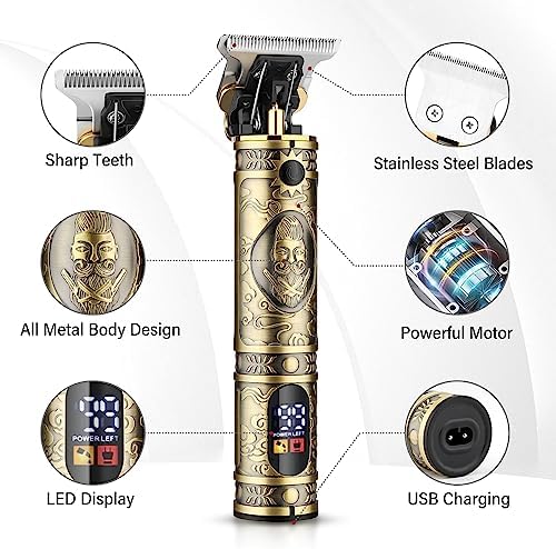 Hair Clippers for Men Professional,Beard Trimmer Kits & Sets, Cordless Mens Hair Trimmer, Electric Shavers, Haircutting Machine with LED Display, for Barber,for Gifts - Image 3