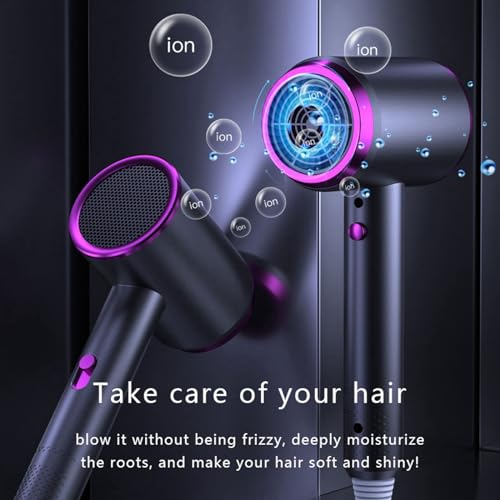Hair Dryer, 2024 New Portable Travel Hair Dryer, Lightweight Hair Drye for House, 3 Temperatures, Wet and Dry Fast Speed Drying Quiet Blowdryer for Women Men, for Home & Travel Grey - Image 4