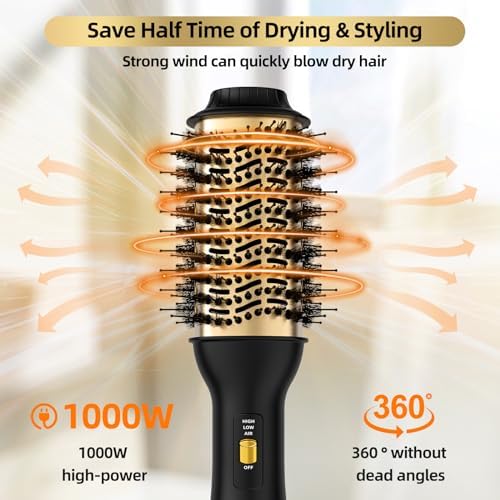 Hair Dryer Brush Blow Dryer Brush in One, 4-in-1 Hot Air Brush with Oval Barrel, Salon-Grade Hair Dryer Brush Blow Dryer for All Hair Types - Image 6