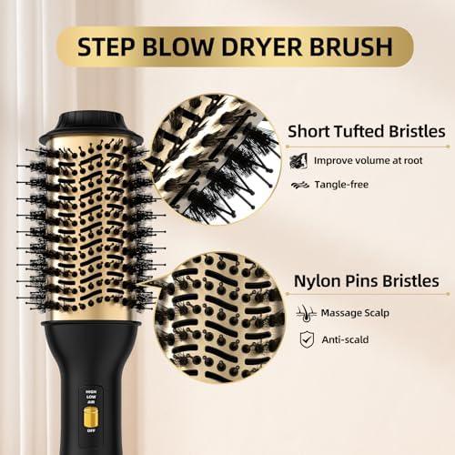 Hair Dryer Brush Blow Dryer Brush in One, 4-in-1 Hot Air Brush with Oval Barrel, Salon-Grade Hair Dryer Brush Blow Dryer for All Hair Types - Image 4