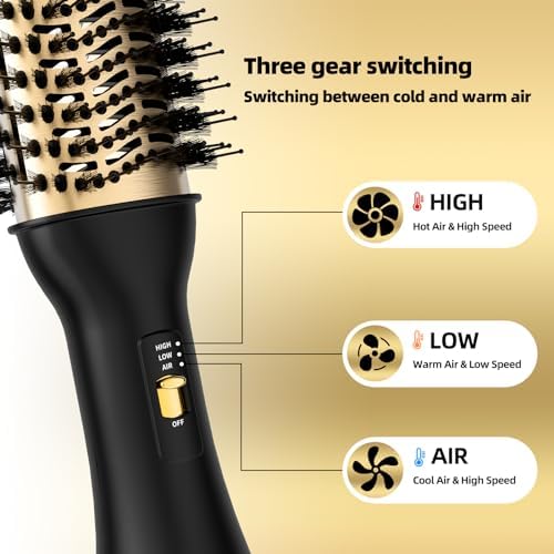 Hair Dryer Brush Blow Dryer Brush in One, 4-in-1 Hot Air Brush with Oval Barrel, Salon-Grade Hair Dryer Brush Blow Dryer for All Hair Types - Image 5