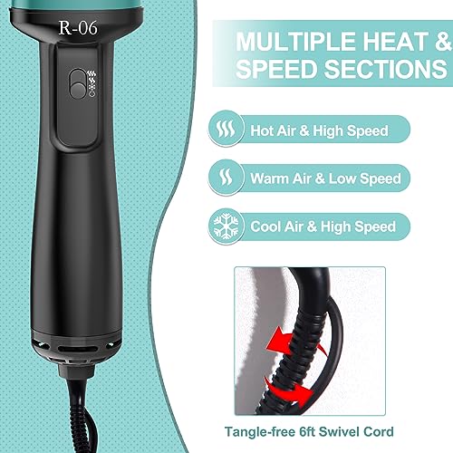 Hair Dryer Brush Blow Dryer Brush in One, Hot Air Brush 4 in 1 One Step Hair Dryer and Styler Volumizer with Negative Ion for Drying, Straightening, Curling, Salon for All Hair Types - Image 2