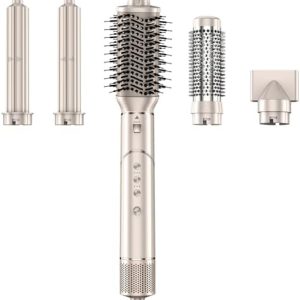 Hair Dryer Brush, Powerful 5 in 1 Hair Blow Dryer with 110,000 RPM High-Speed Negative Ionic Automatic Curling Iron, Professional Air Styling & Drying System for Fast Drying Curling Volumizing