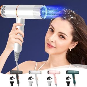 High Power Electric Hair Dryer with Hot Wind Comb, Lightweight Travel, Home Use 1800W