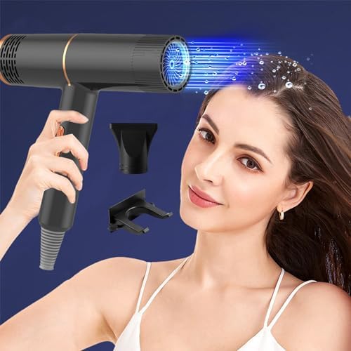 Hair Dryer, High-Power Electric Hair Dryer for Fast Drying, Blow Dryer with 3 Speeds, Overheating Protection, Suitable for Wet and Dry Straight Volume -Use, No Damage to Hair