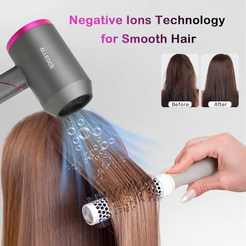 1850W Ionic Foldable Travel Hair Dryer with Diffuser for Thick Curly Hair - Image 3